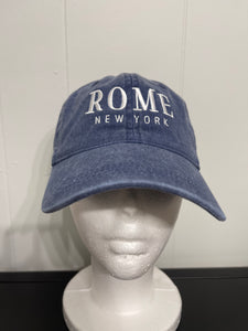Unisex Rome Washed Blue Baseball Hat
