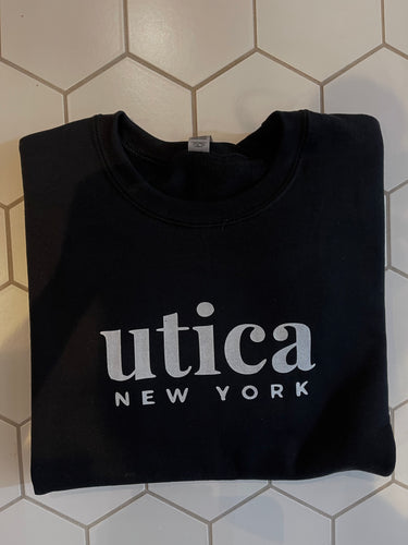 Unisex Black Utica Crewneck