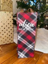 Load image into Gallery viewer, Red Holiday Plaid Wine Bag